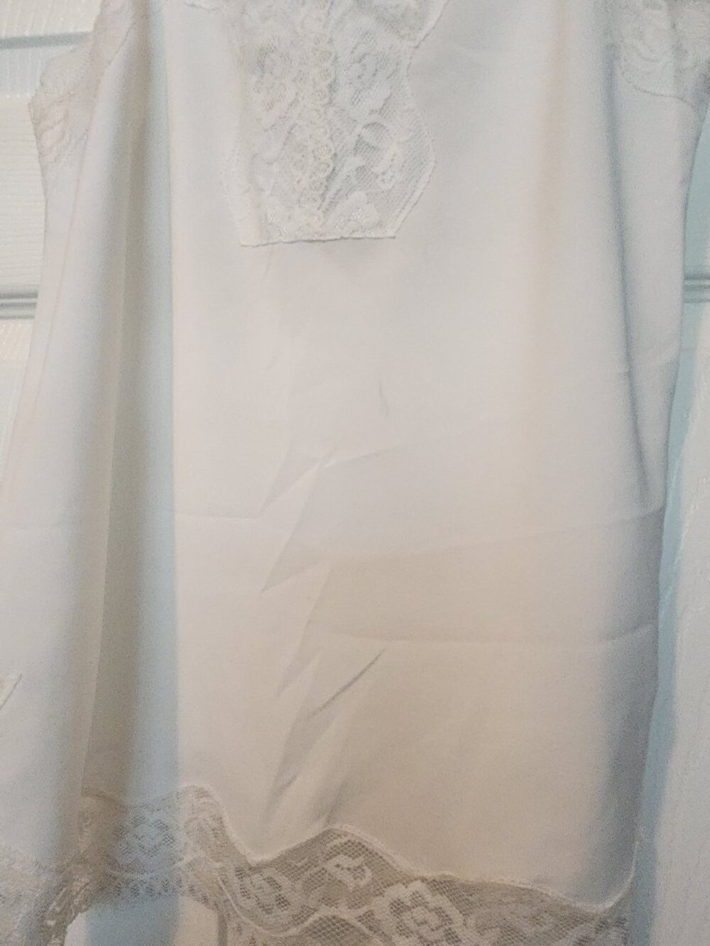 Cream cami with lace top/bottom